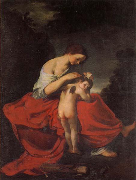 Giovanni da san giovanni Venus Combing Cupid's Hair oil painting image